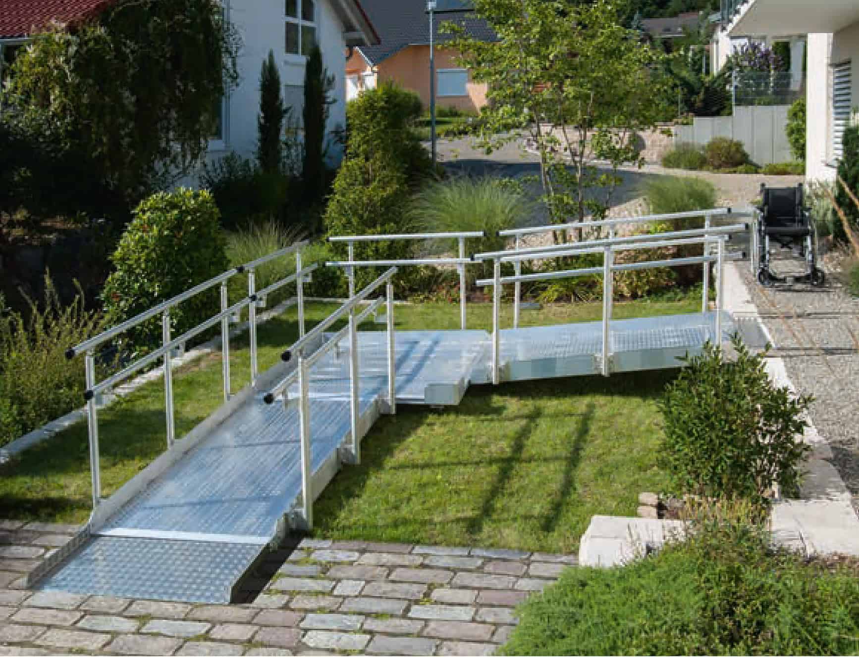 1. Rampe für Privat 3 Große Rampensysteme nach DIN 18040 für öffentliche Einrichtungen