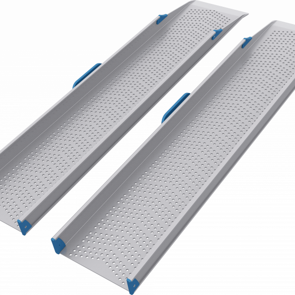 PONDUS Schienenrampe starr 55–120 cm | leichte Aluminium-Rampe bis 400 kg