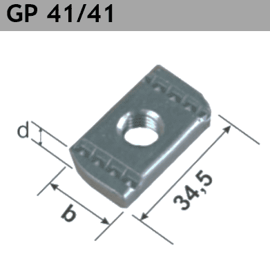 Gewindeplatte mit Verzahnung GP 41/41 Typ zn oder A4
