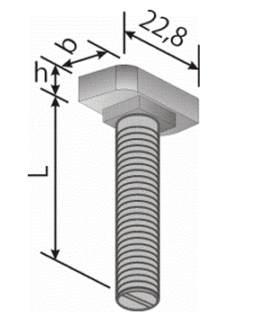 HS 28/15 Stahl Ausführung: zn 4.6 oder 8.8 - Gewinde M10