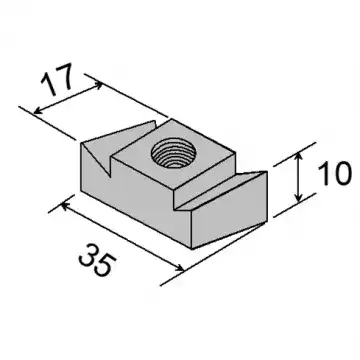 Hakenkopf Gewindeplatten