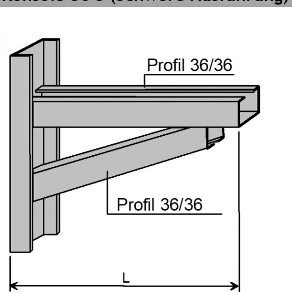 Konsole 36 s (schwer) Ausführung tzn oder A4