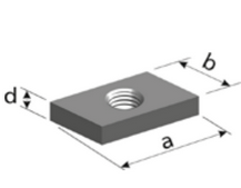 Gewindeplatten für Montageschienen – System 28/36/41